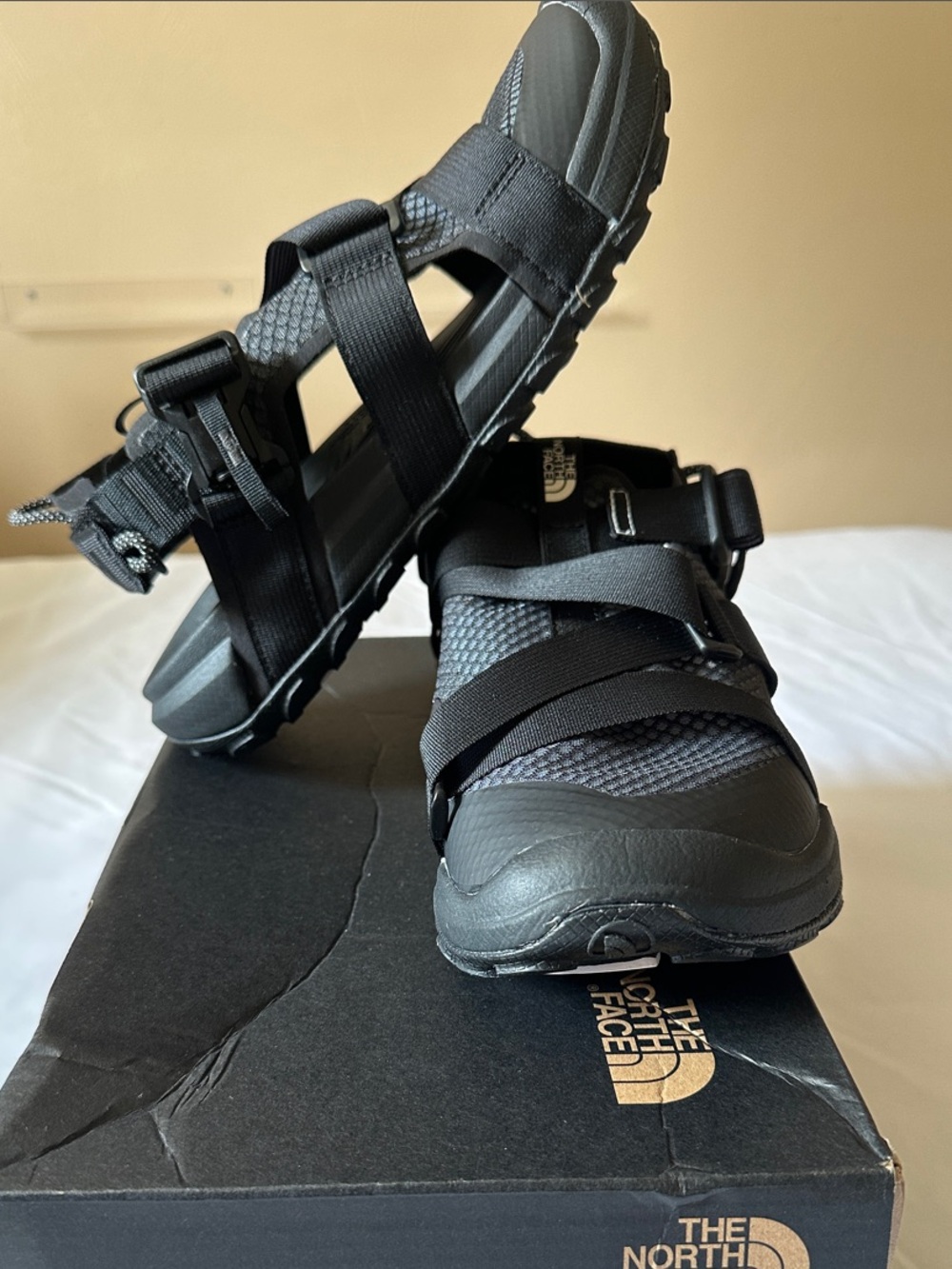 The North Face Men's Black Outdoor Sandals with Adjustable Straps